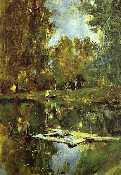 Valentin Serov Pond in Abramtsevo. Study Sweden oil painting art